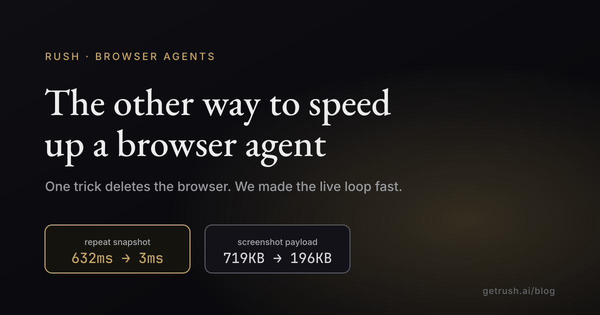 The Other Way to Speed Up a Browser Agent