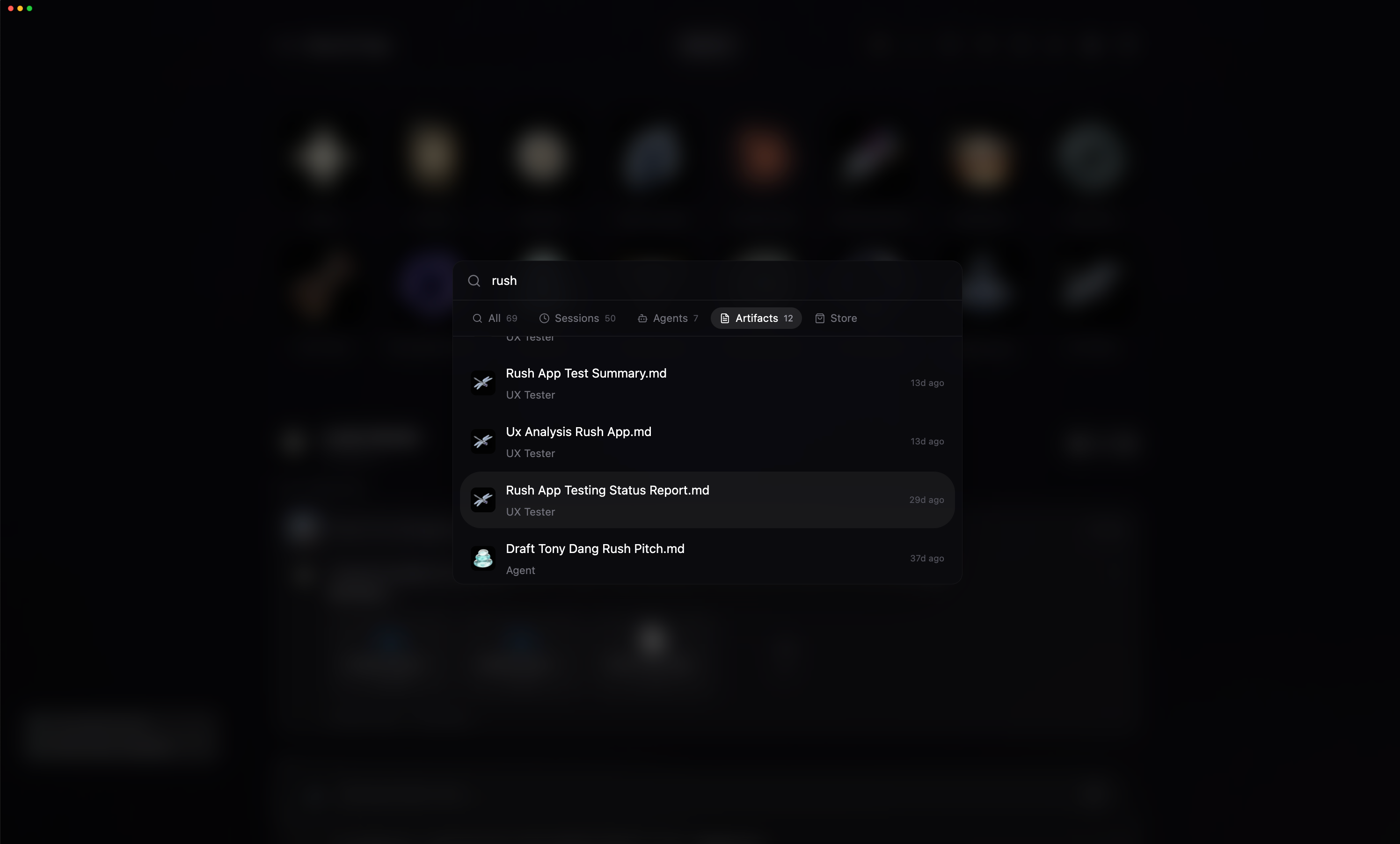 Rush Spotlight shows the smallest useful version of an ephemeral interface: it appears for a task, accepts intent, then gets out of the way.