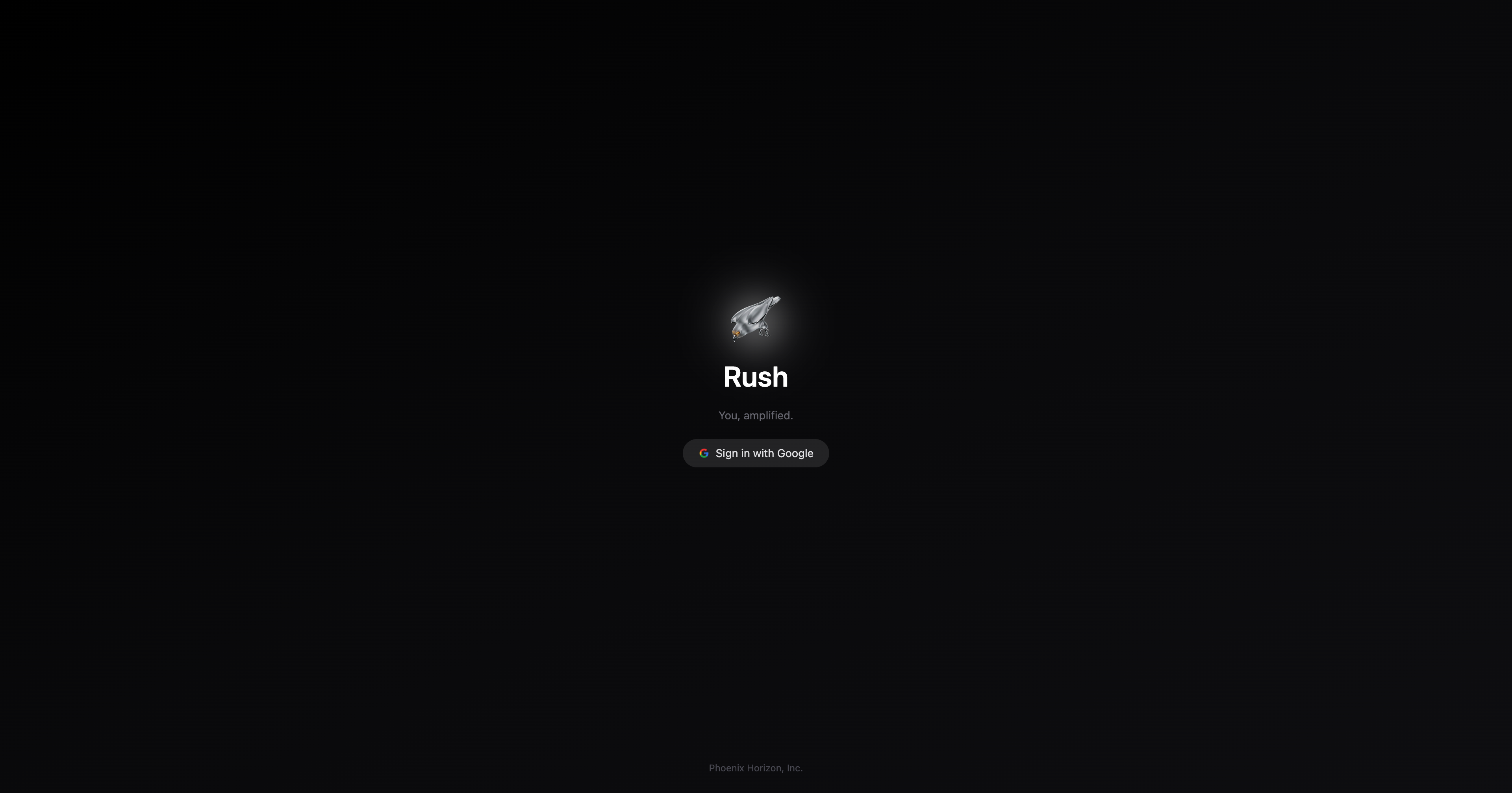 Rush 0.1.0-alpha.20 sign-in screen on a freshly wiped Mac